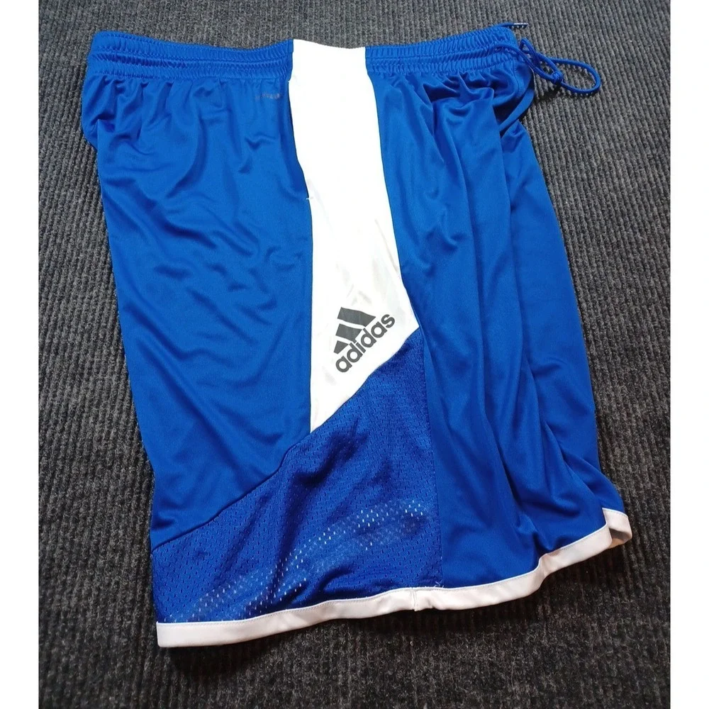 Adidas Men's Prime green Loose Fit Shorts 3XLT Drawstring Blue Run Workout‎